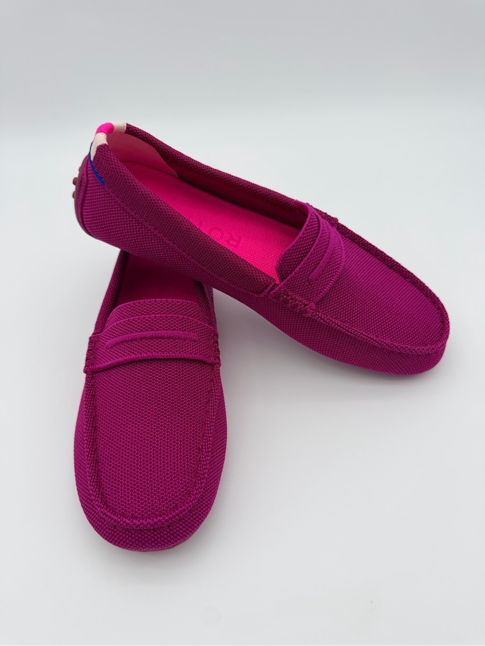 Rothy’s Pink Magenta Knit Loafers NWOB Size 7.5